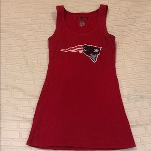 Red New England Patriots Tank Top